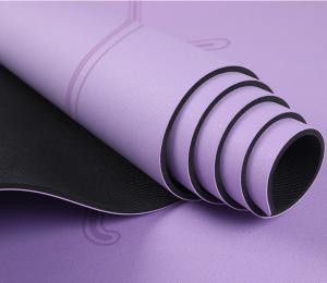 China Outdoor Eco Friendly China Supplier Antislip Pattern Pro Natrual Rubber PU Yoga Mat with laser design wholesale