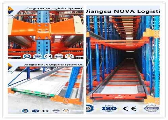 Durable Electrostatic Spray Shuttle Pallet Racking Cold Rolled Steel pallet shuttle system