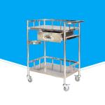 600 * 480 * 750mm Hospital Dressing Trolley , Mobile Hospital Instrument Trolley