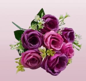 China 30CM Artificial Silk Flowers Bouquet Roses With Stem Bulk wholesale