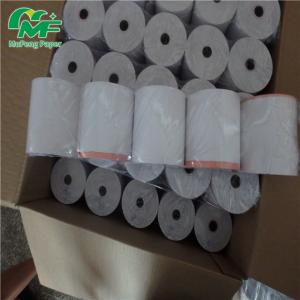 China 80x80mm ATM Credit Card Machine Paper Rolls , Thermal Receipt Paper Evenly Coating wholesale