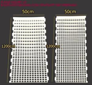 China Chicken Poultry Flooring 1200*500mm Duck Goose Floor Covering white color rabbit slat floor wholesale