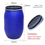 Liquid Transportation Chemical Blue HDPE Plastic Container Drum 160 Litre