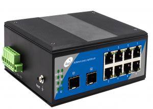 China IP40 SFP Fiber Switch Storage And Forward With 2 SFP Slots And 8 Ethernet Ports wholesale