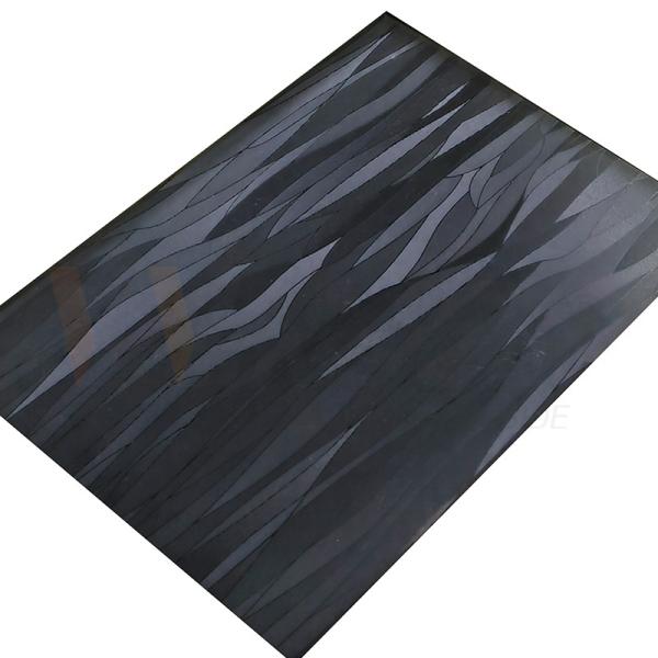 Grass Pattern Etched Finished Titanium 0.3-3mm Black Brushed Stainless Steel