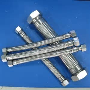 China Construction Stainless Steel Single Wire Braided Pipe Corrugated Flexible Metal Hose With Fitting wholesale