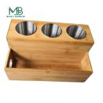 Countertop Bamboo Bathroom Storage Rack Hair Dryer And Straightener Holder