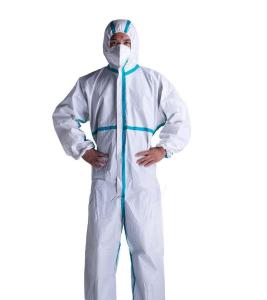 China Microporous Safety Disposable Protective Coveralls / Isolation Suit CE FDA Approved wholesale