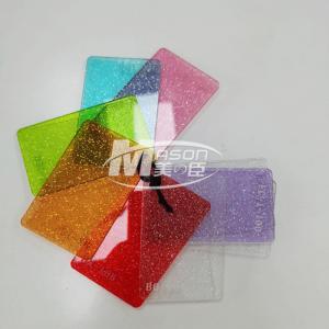 China 3mm 1220x2440 Colorful Red Yellow Blue Glitter Acrylic Sheet For Craft Decorative wholesale