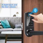 FCC Fingerprint Interior Door Lock 30mm AA Alkaline Battery