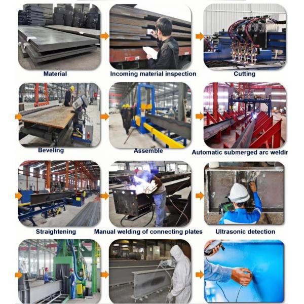 Modular Component Steel Structure Fabrication Painted Galvanized Surface Treatment