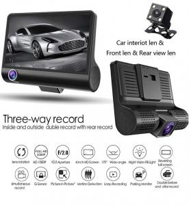China 4 Inch IPS Screen Camera Car Camcorder FHD 1080p DVR With 3 Security Cameras on sale