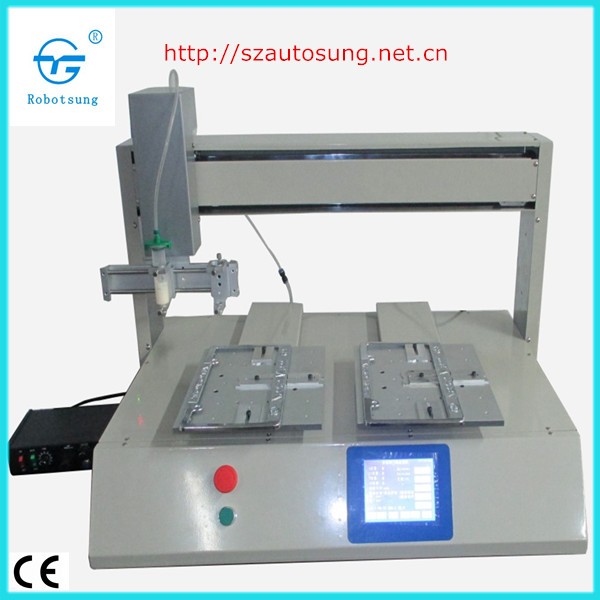 Pcb Semi 3 Axis Automatic Glue Dispensing Machine Robots Jelly ab Side Gluing Machines Boc for Pharmasuctical Boxes