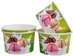 Single Wall Frozen Yogurt Paper Cups , Paper Ice Cream Pint Containers