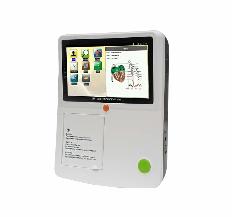 Adapt To 100-240V Medical Ekg Ecg Machine 3 Channels 12 Leads Electrocardiograph
