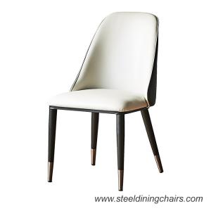 China Steel Black Matte Synthetic Leather PDL 88cm Steel Frame Dining Chairs wholesale