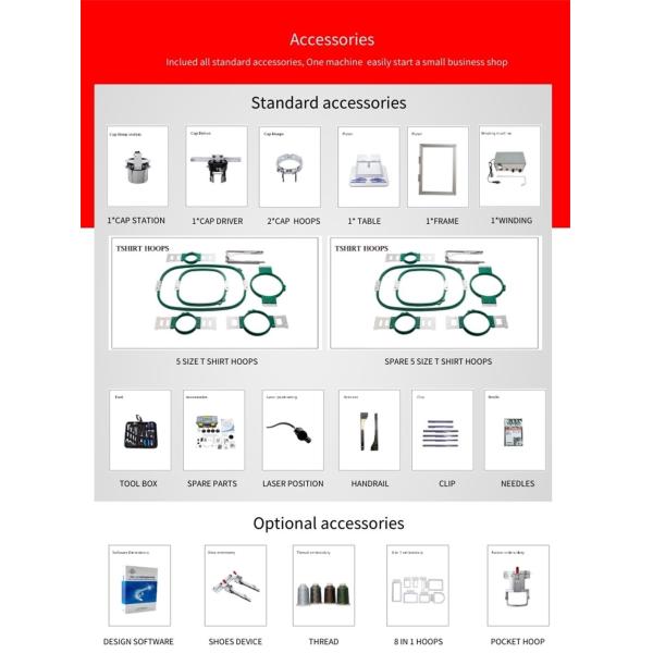 BAI Cap Embroidery Machine 1200rpm Single Head Computerized Embroidery Machine