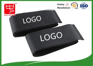 China Custom printed black touch tape fastener straps 460 * 50 mm wholesale