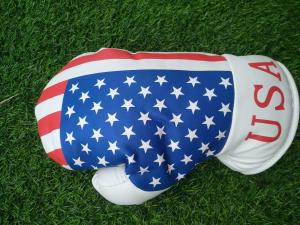 China golf head cover, USA cover , Golf headcover , usa golf boxing glove cover  , USA  head cover wholesale