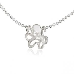 China Miniature Octopus Necklaces for Women Sterling Silver- Octopus Jewelry for Women, Sea Life Jewelry, Octopus Gifts wholesale