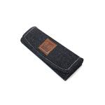 Custom Denim Fabric Surface handmade Flip Cover Hard Glasses Case