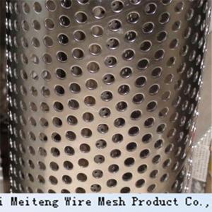 China Round hole 6mm thick steel perforated metal for stair handrails wholesale