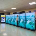 75 inch 85 inch 98 inch floor stand digital signage full screen with wheels easy