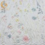 Handwork 3D Applique Lace Fabric Colorful Beautiful Lace Material