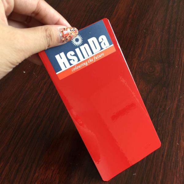 Red Epoxy Polyester Powder Coating , Electrostatic Spray Thermoset Powder Coating