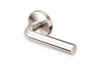 China Fire Rated Exterior Door Hardware With Satin Stainless Steel Door Lever wholesale
