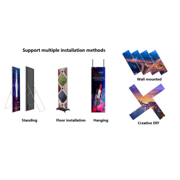 Moveable Indoor Digital Poster Display Multiple Installation Form Changeable