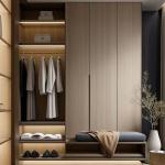 Customized Hinge Door Wardrobe Bedroom Wall Wardrobe Design Wooden Wardrobe