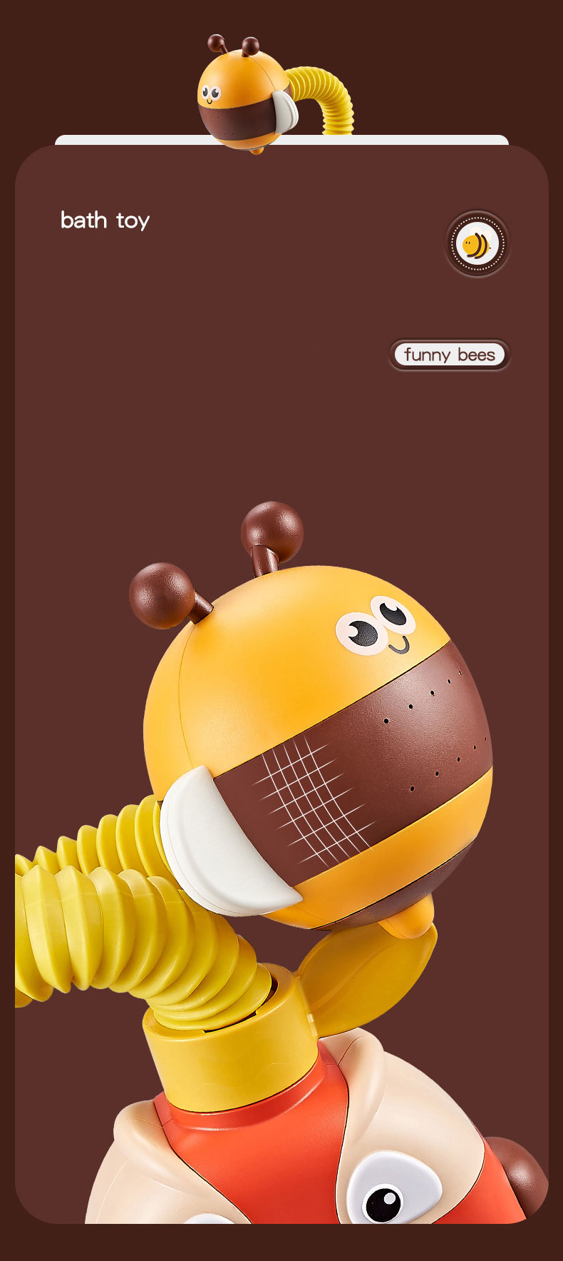 Children's Bathroom Shower Little Bee Electric Shower with Automatic Water Spray