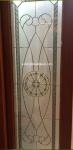 brass caming stained glass panel for wooden door 1" thickness