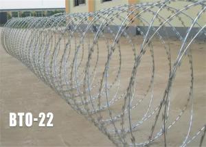 China 1.4mm Hot Dipped Single Razor Barbed Wire Blade Fencing Bto-22 wholesale