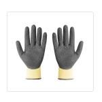 10 Gauge Yellow Recycled Crinkle Latex Gloves For Gardening Cleaning