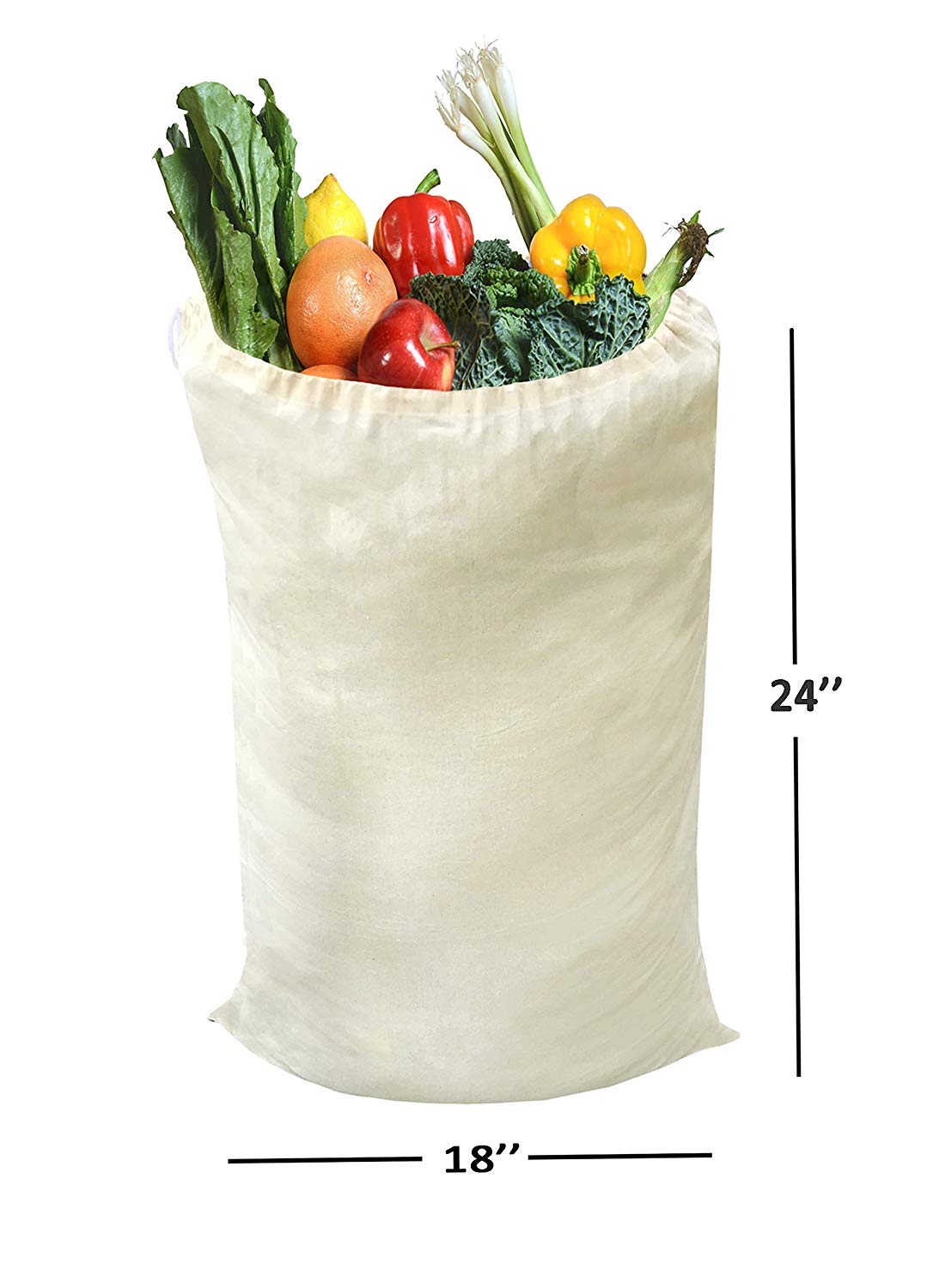 Eco Friendly Recycled Shopping Bag , Produce Cotton Vegetable Bags Daily Usage