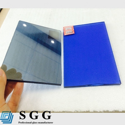 Top quality 10mm Dark Blue Reflective Glass