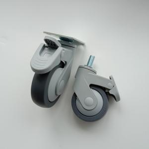 China 2 Inches White Medical Caster Wheels Providing Convenient Maneuverability wholesale
