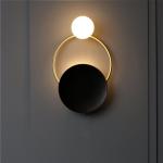 Golden Wall Sconce Lights Fixture Nordic Ring Bedside Lamps wall mount ring