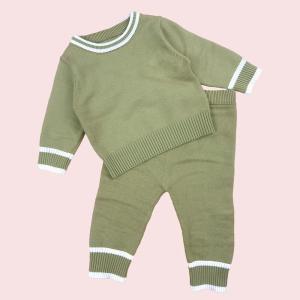 China Bebek Giyim Setleri Infant Organic Cotton Knit Newborn Toddler New Born Boy Clothes Baby Clothing Sets wholesale