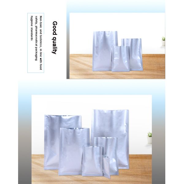 Resealable Zip Lock Silver Aluminum Foil Bag Biscuit Packaging
