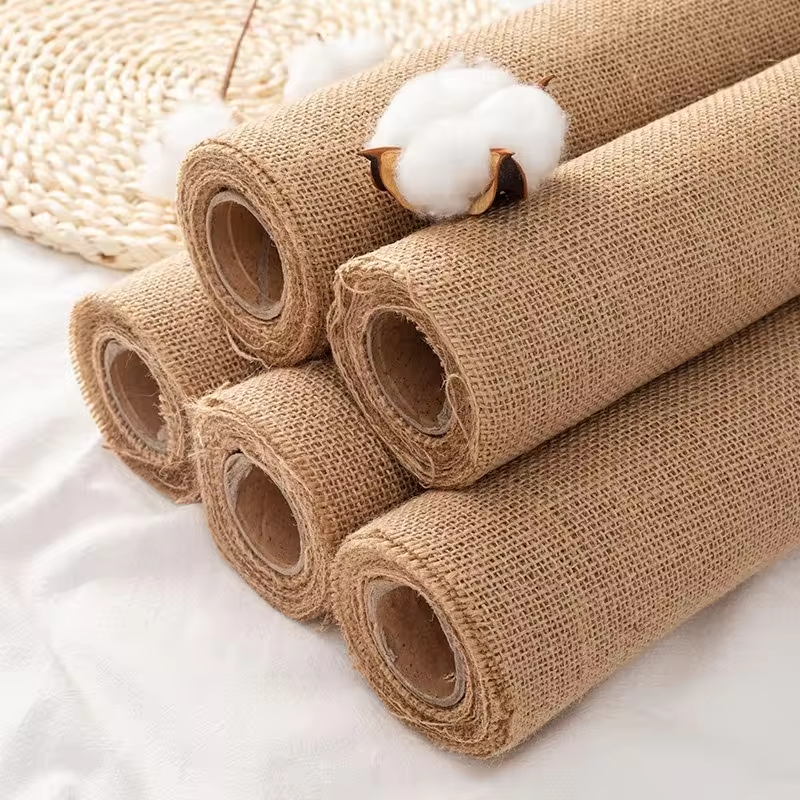 Medium Weight 60 inch Custom Dyed Burlap Fabric Colored 100% Jute Fabric Roll for Comfort