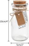 Cork Stopper Glass Bottles Mini Transparent Glass Bottles Glass Favor Jars,