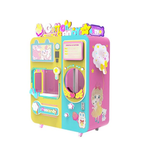 Fully Automatic Vending Device Self Service Cinema Commercial Cotton Candy