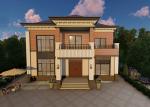 Chinese style retro double villa/Prefabricated Villa Light Steel Frame Houses