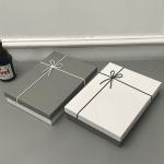 SGS Big Fancy Square Lid Rigid Cardboard Box For Clothes wrapping