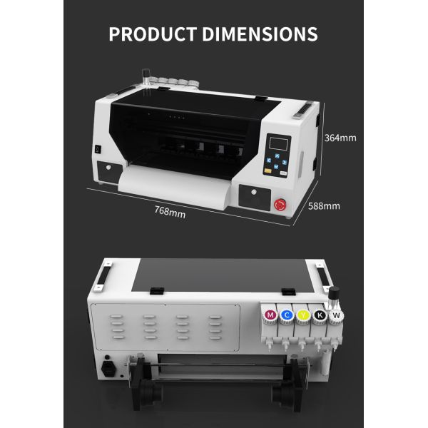 KECAI High Speed Dual XP600 Head A3 30CM DTF Printer Desktop Automatic White Ink Circulation Printing Machine for Garment