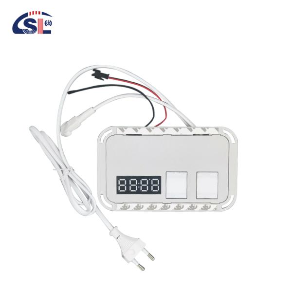 12V 5A 60W LED Bathroom Mirror with Smart Touch Switch and Time Temperature Display