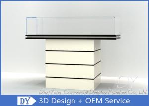 China Simple Fashion Wood Glass Jewellery Display Table / Jewelry Counter Design wholesale